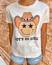 Load image into Gallery viewer, Let&#39;s Go Girls Lurex Graphic Tee
