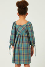 Load image into Gallery viewer, Plaid Square Neck Dress
