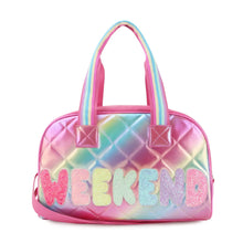 Load image into Gallery viewer, Weekend Quilted Metallic Ombre Medium Duffle Bag
