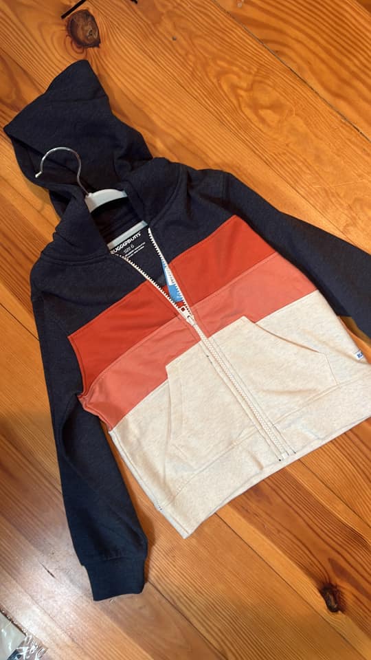 Navy/Rust Colorblock Jacket