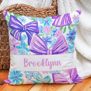 Bow Name Pillow (more colors)