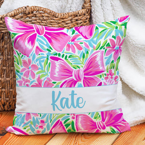 Bow Name Pillow (more colors)