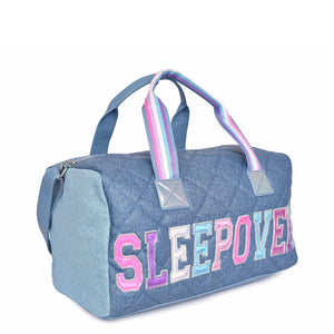 Sleepover Quilted Denim Large Duffle Bag
