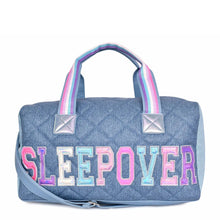 Load image into Gallery viewer, Sleepover Quilted Denim Large Duffle Bag
