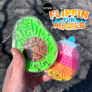 Flippin' Fun Maze Keychain - Pineapple