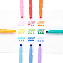 Load image into Gallery viewer, Confetti Stamp Double-Ended Markers - Set of 9
