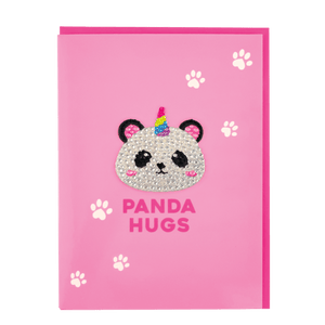 Panda Hugs Rhinestone Decal Card