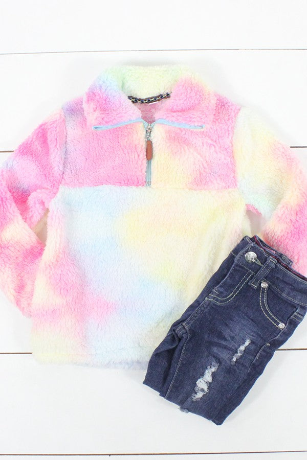Cotton Candy Sherpa Pull-Over