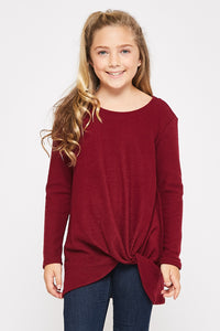 Side Knot Sweater {burgundy}