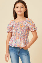 Load image into Gallery viewer, Natalie Floral Smocked Top
