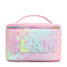 Load image into Gallery viewer, Glam Ombre Hearts Train Case
