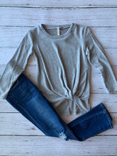 Load image into Gallery viewer, Side Knot Sweater {gray}
