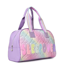 Load image into Gallery viewer, Sleepover Quilted Heart Medium Duffle Bag

