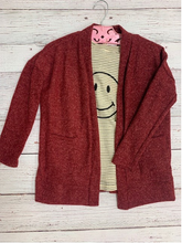 Load image into Gallery viewer, Solid Sweater Cardigan {wine}
