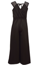 Load image into Gallery viewer, Black Rhinestone Bow Jumpsuit
