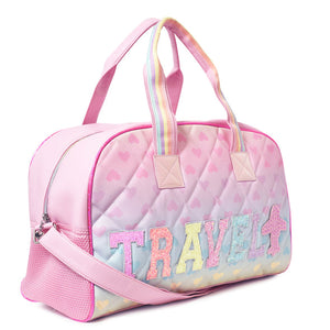 Travel Ombre Hearts Large Duffle Bag