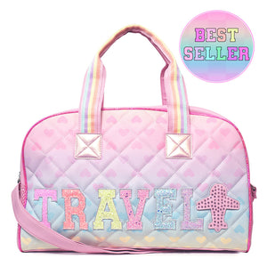 Travel Ombre Hearts Large Duffle Bag