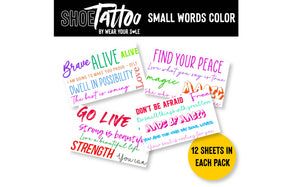 WYS Small Shoe Tattoo {colorful words}