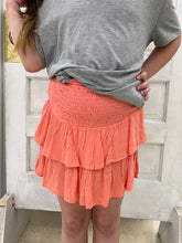 Load image into Gallery viewer, Ruffle Tiered Skirt {coral}
